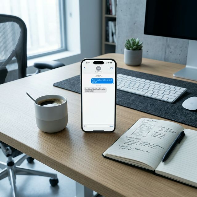 Smartphone on a desk vs human conversation