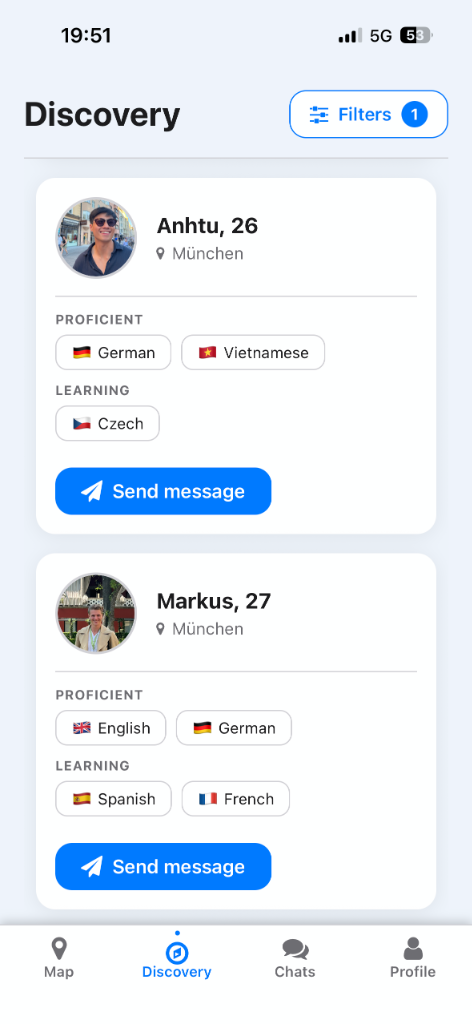 LingoRadar Discover Feature